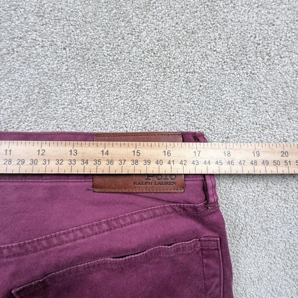Polo Ralph Lauren Pants Mens 34x30 Burgundy Excellent Straight Leg Cotton